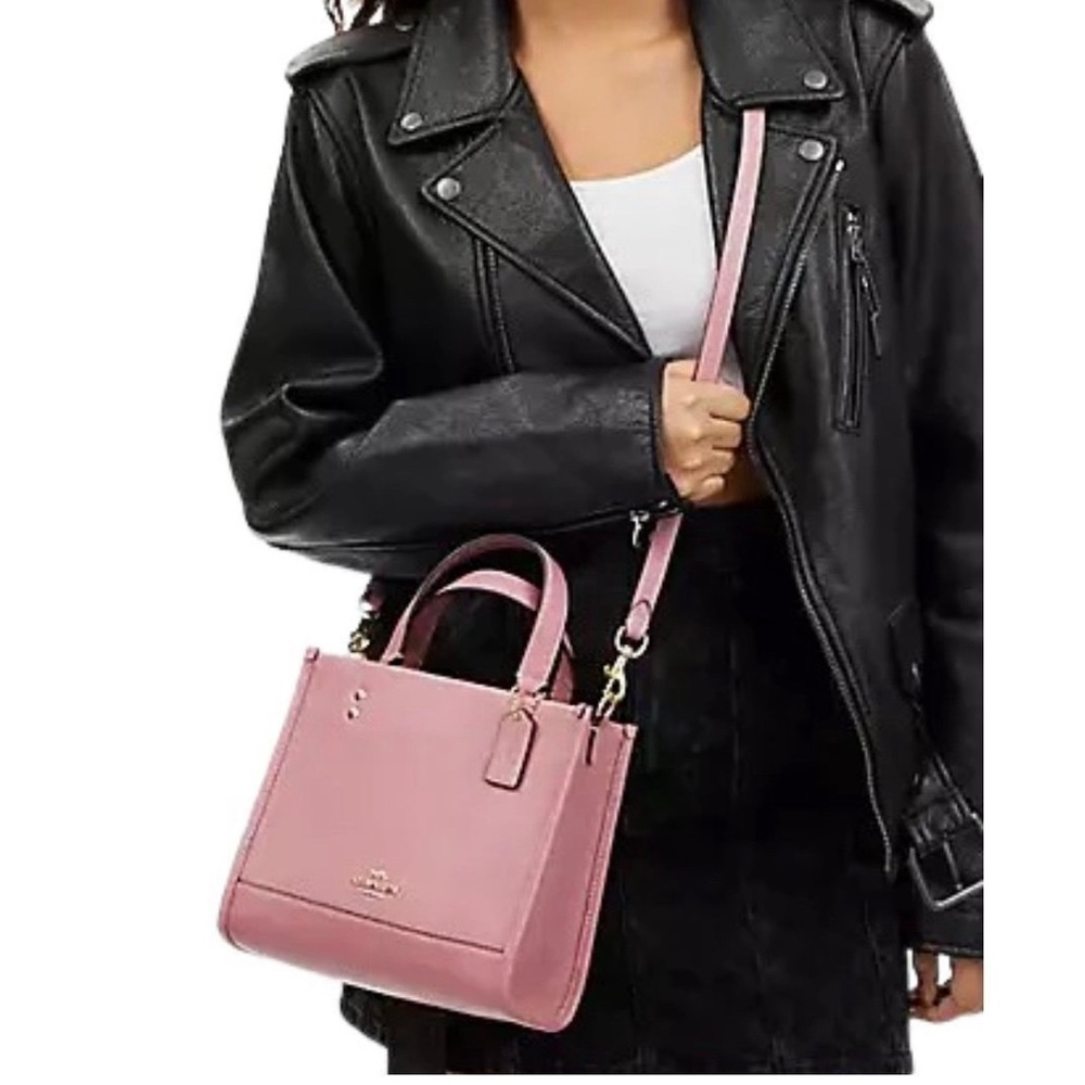 NWT Coach CO971 Dempsey Tote 22 In Refine Pebble Leather True Pink the tote insp